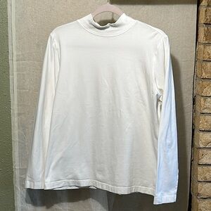 White turtle neck, super soft cotton, Croft & Barrow brand, size large